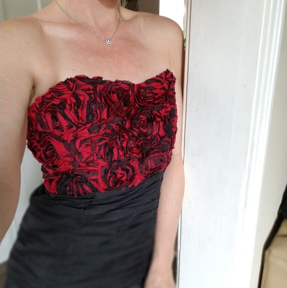 Bebe Strapless Corset Top Red - Picture 5 of 5